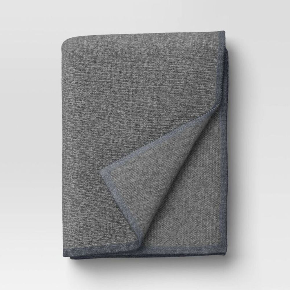 Threshold - The Cozy Collection Cozy Faux Cashmere Knit Throw  Gray
